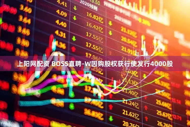 上阳网配资 BOSS直聘-W因购股权获行使发行4000股